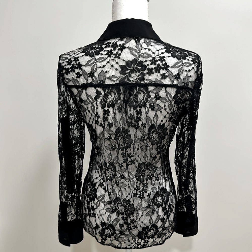 Lace Button Down Top - image 3
